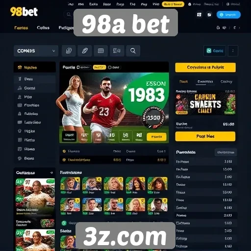 Interface do usuário no site 98a bet é intuitiva